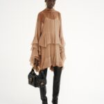 Mini Ruffled Dress in Silk Mousseline Thumbnail 1