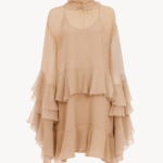 Mini Ruffled Dress in Silk Mousseline Thumbnail 2