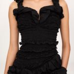 Ruched Bustier Midi Dress in Cotton Poplin Thumbnail 2