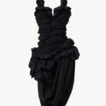 Ruched Bustier Midi Dress in Cotton Poplin Thumbnail 6