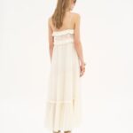 Sleeveless Long Dress in Silk Charmeuse Thumbnail 3