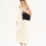 Sleeveless Long Dress in Silk Charmeuse Thumbnail 6