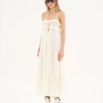 Sleeveless Long Dress in Silk Charmeuse Thumbnail 1