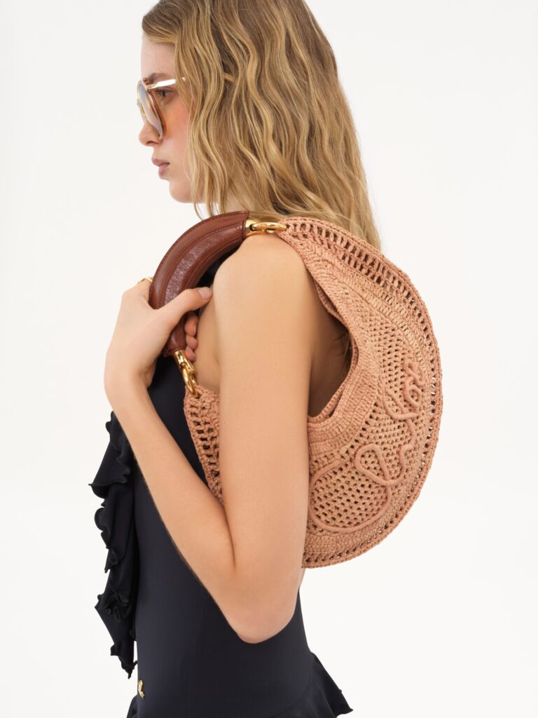 Summer Banana Hobo Bag in Raffia Full Size Image 2