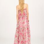 Thin-Strap Long Dress in Silk Mousseline Thumbnail 3