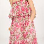 Thin-Strap Long Dress in Silk Mousseline Thumbnail 4