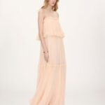 Thin-Strap Long Dress in Silk Mousseline Thumbnail 1