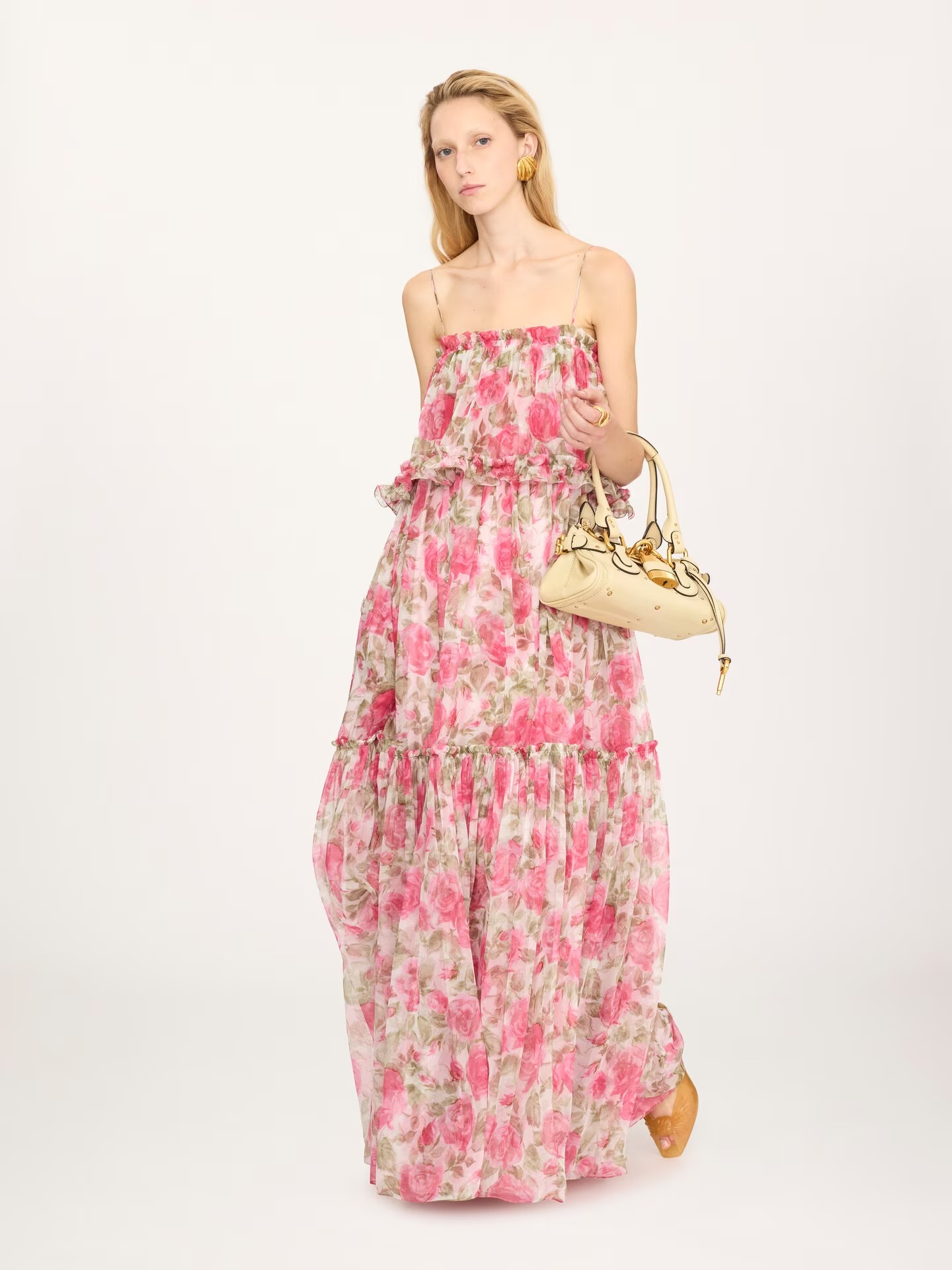 jacquemus embroidered silk-blend mousseline maxi dress Jacquemus Embroidered Silk-Blend Mousseline Maxi Dress In White - 20% Off
