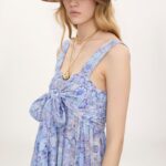 Tiered Long Dress in Cotton Voile Thumbnail 3