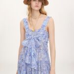 Tiered Long Dress in Cotton Voile Thumbnail 5