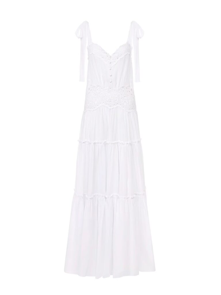 Tiered Long Dress in Cotton Voile Full Size Image 2