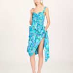 Wrapped Bustier Midi Dress in Cotton Poplin Thumbnail 6