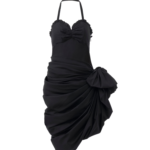 Wrapped Halterneck Dress in Cotton Poplin Thumbnail 2