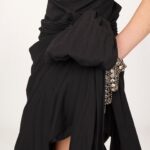 Wrapped Halterneck Dress in Cotton Poplin Thumbnail 5