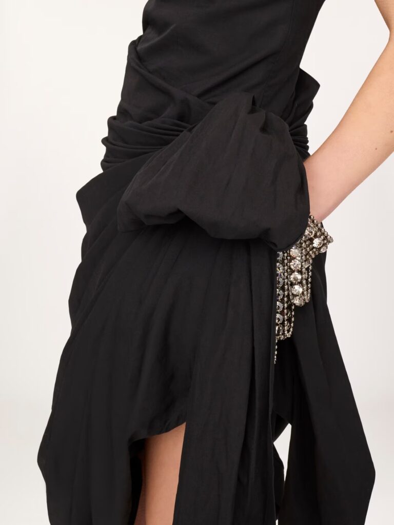 Wrapped Halterneck Dress in Cotton Poplin Full Size Image 5