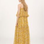 Thin-Strap Long Dress in Silk Mousseline Thumbnail 4