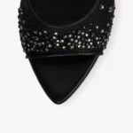 Miss Z Degrastass Perla 80 Leather and Mesh Heeled Courts Thumbnail 4