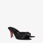 Miss Z Degrastass Perla 80 Leather and Mesh Heeled Courts Thumbnail 2