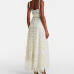 Embroidered Guipure Lace Tulle Maxi Dress Thumbnail 6