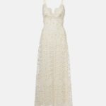 Embroidered Guipure Lace Tulle Maxi Dress Thumbnail 5