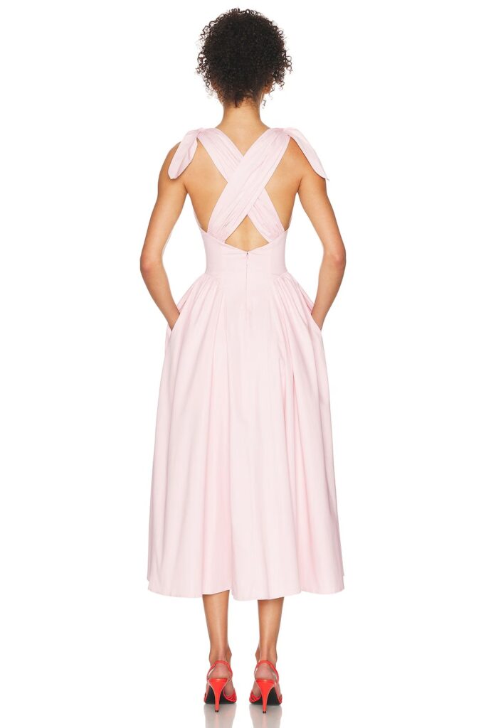 Fairweather Midi Dress in Stretch Cotton Sateen Full Size Image 2