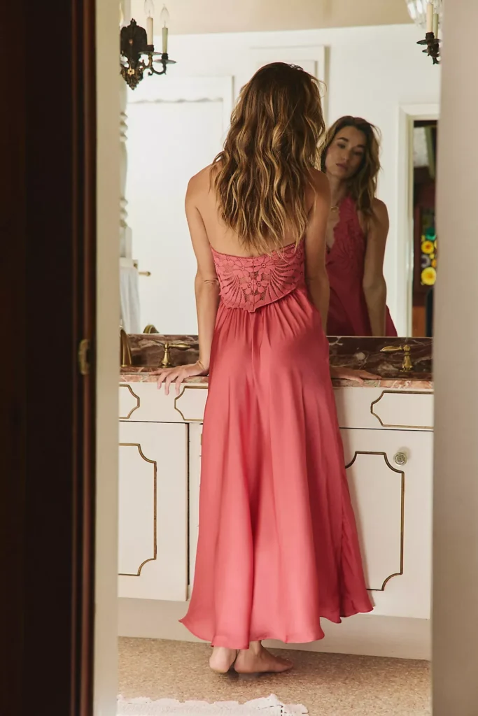 Petal Party Midi Slip Dress Full Size Image 3