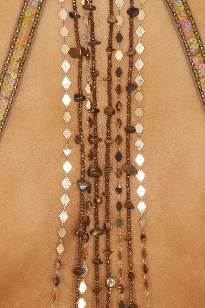 Backless Embellished Mini Dress Full Size Image 4