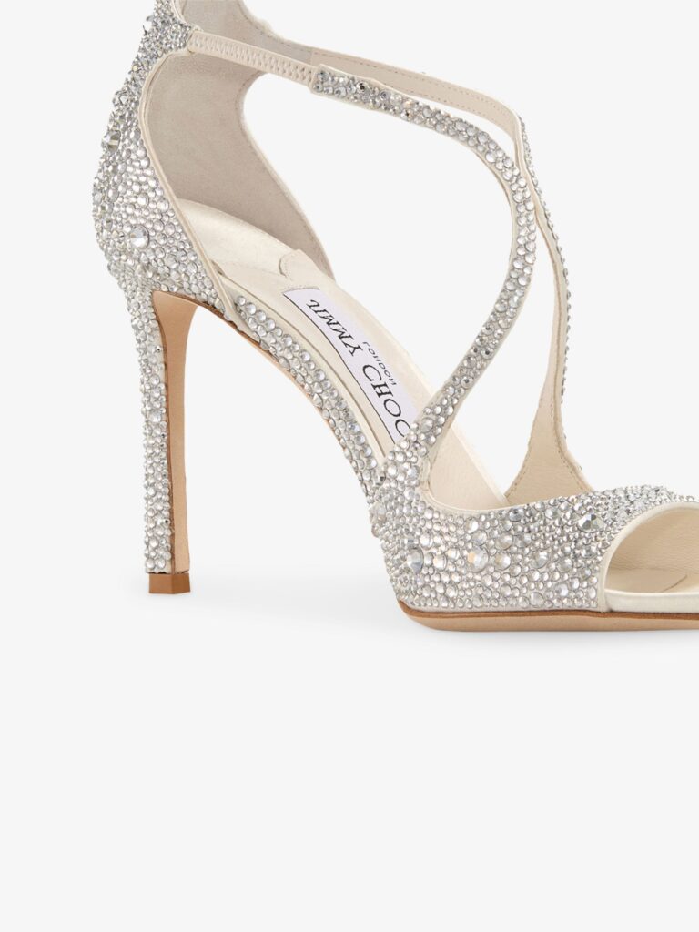 Aziz 95 Crystal-embellished Satin Heeled Sandals Full Size Image 5