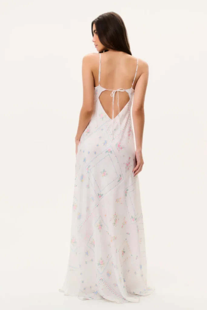 Castilla Silk Patchwork Maxi Dress Full Size Image 5
