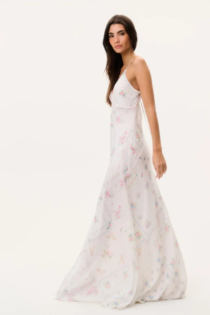 Castilla Silk Patchwork Maxi Dress Full Size Image 6