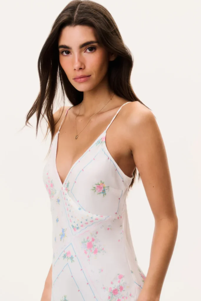 Castilla Silk Patchwork Maxi Dress Full Size Image 2