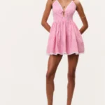 Khloe Cotton Gingham Mini Dress Thumbnail 1