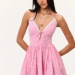 Khloe Cotton Gingham Mini Dress Thumbnail 2