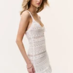 Madiya Crochet Cotton Mini Dress Thumbnail 6