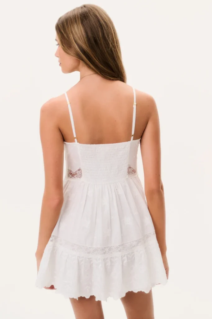 Soli Cotton Lace Mini Dress Full Size Image 4