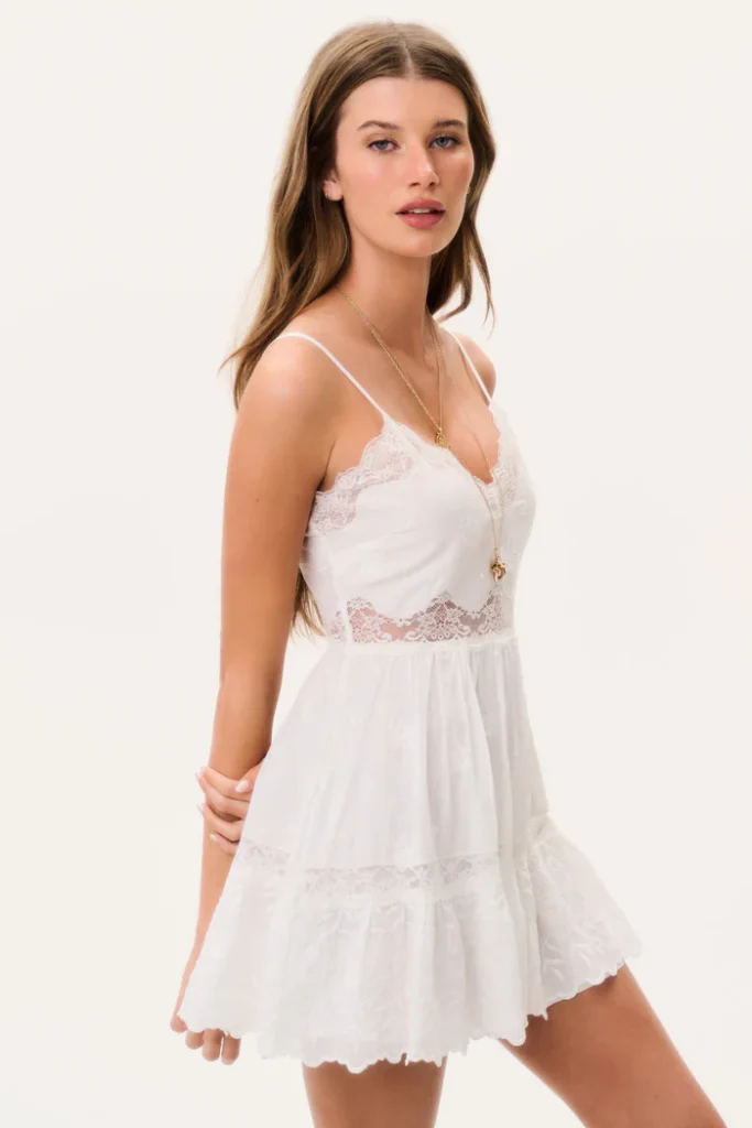 Soli Cotton Lace Mini Dress Full Size Image 5