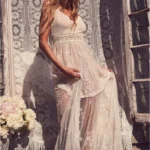 Valmy Embroidered Tulle Maxi Dress Thumbnail 6