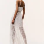 Valmy Embroidered Tulle Maxi Dress Thumbnail 7
