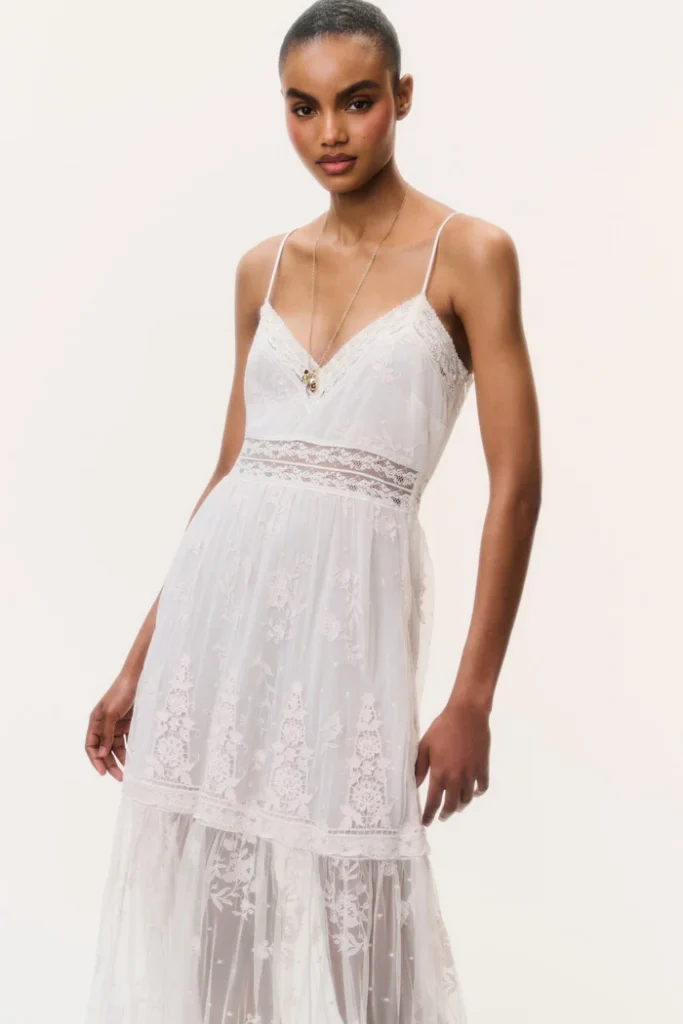 Valmy Embroidered Tulle Maxi Dress Full Size Image 4