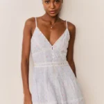 Zirelle Floral Cotton Lace-Trimmed Mini Dress Thumbnail 1