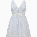 Zirelle Floral Cotton Lace-Trimmed Mini Dress Thumbnail 4