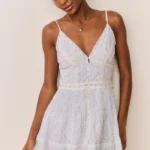 Zirelle Floral Cotton Lace-Trimmed Mini Dress Thumbnail 3