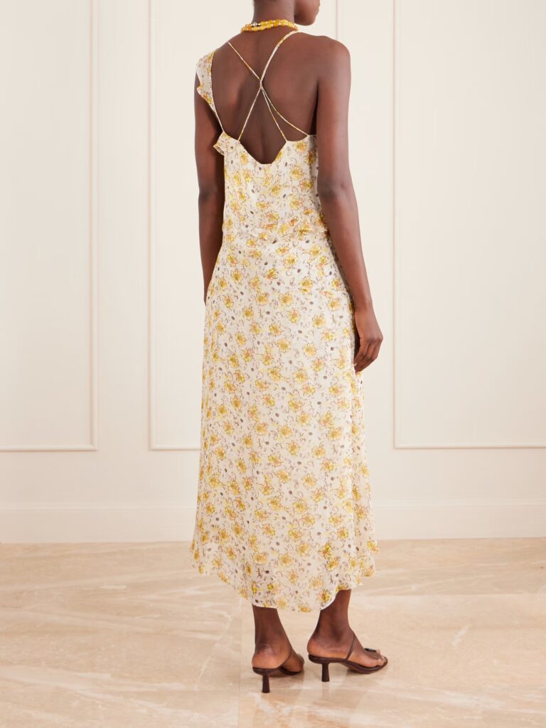 Luxie Ruffled Chiffon Dress Full Size Image 3