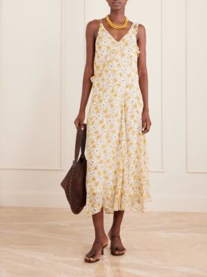 MARANT ETOILE Luxie Ruffled Chiffon Dress