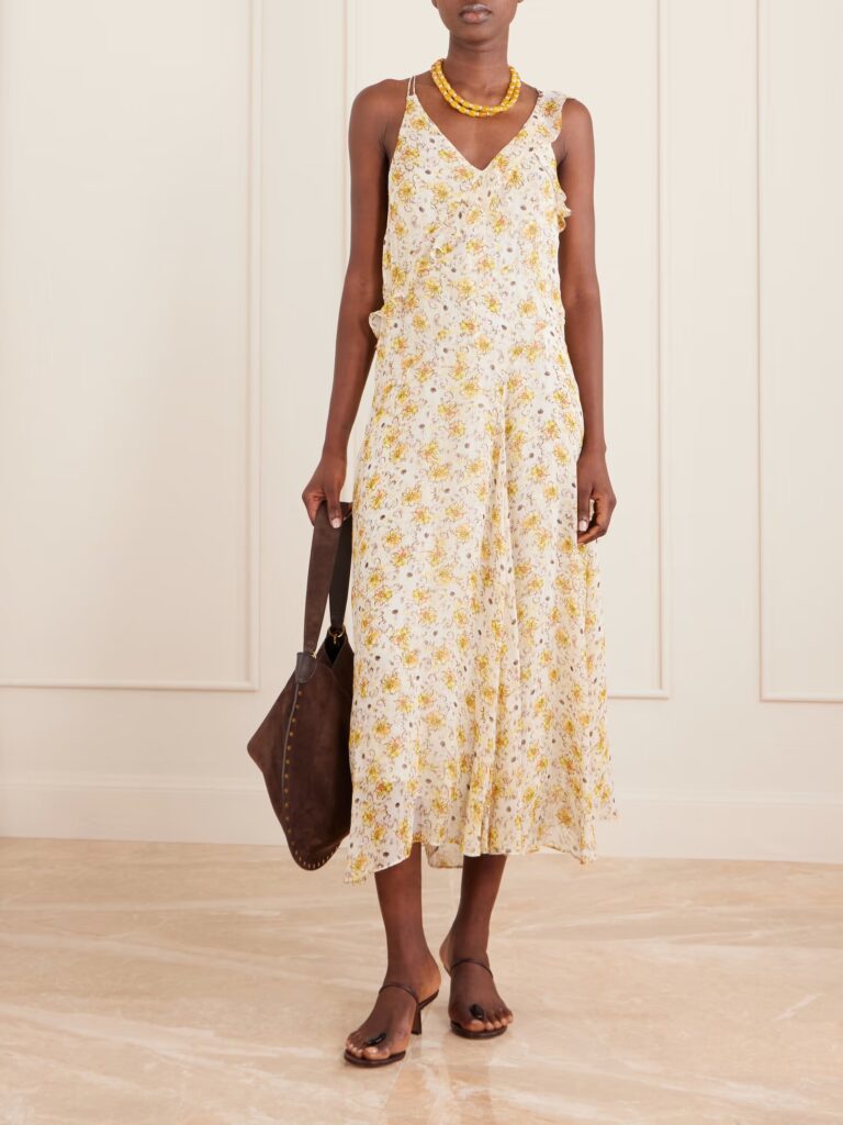 Luxie Ruffled Chiffon Dress Full Size Image 1