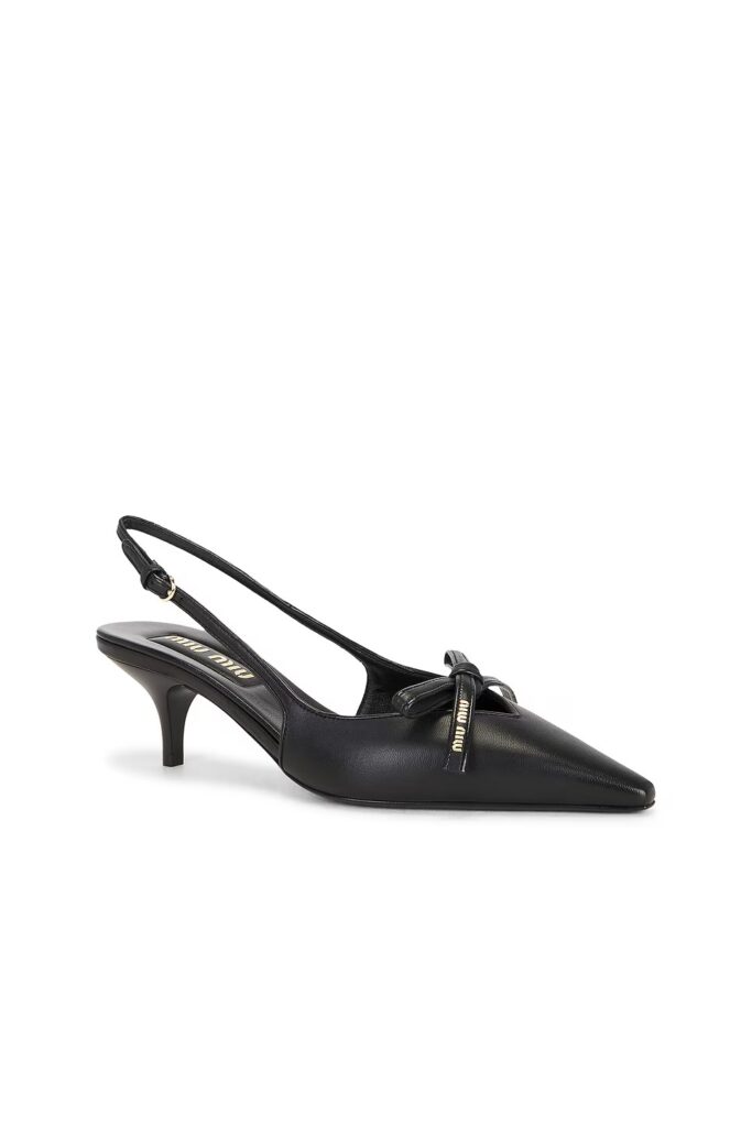 Nappa Bow Slingback Pump Full Size Image 4