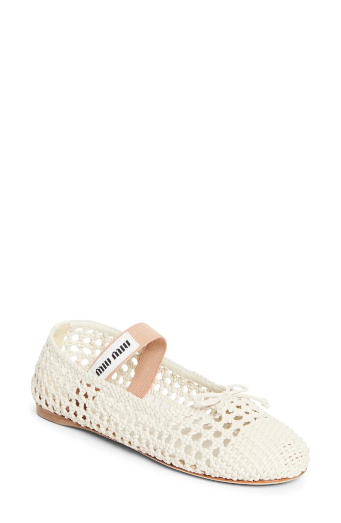 Woven Mary Jane Ballet Flat Full Size Image 5