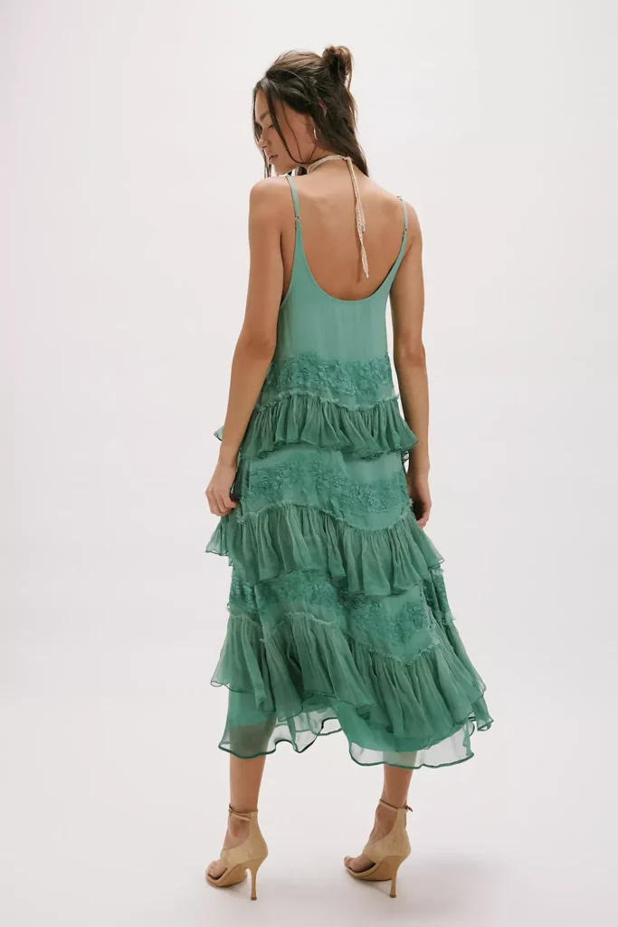 Tiered Midi Dress Full Size Image 3