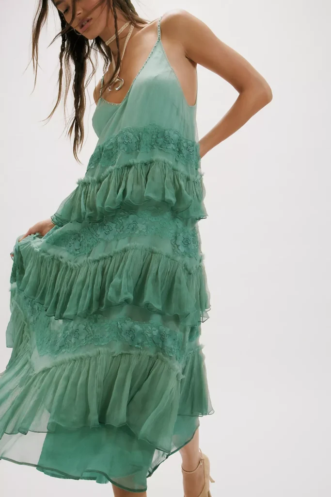 Tiered Midi Dress Full Size Image 4