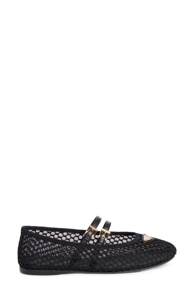 Ballerine Mesh Mary Jane Flat Full Size Image 1